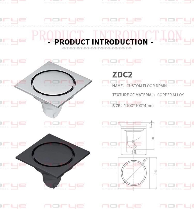 New Product Rustproof Shower Square Floor Drain Mondeway for Bathroom