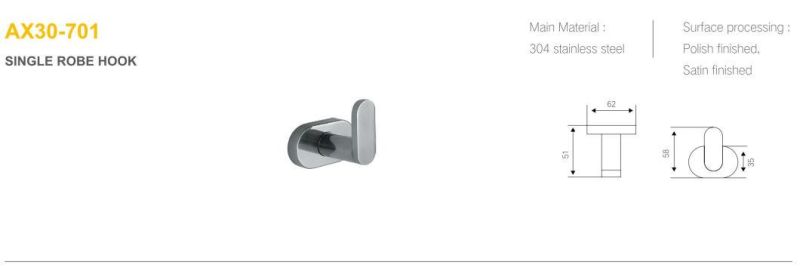 Cheap Price Stainless Steel Rustproof Polished Clothes Robe Wall Hooks