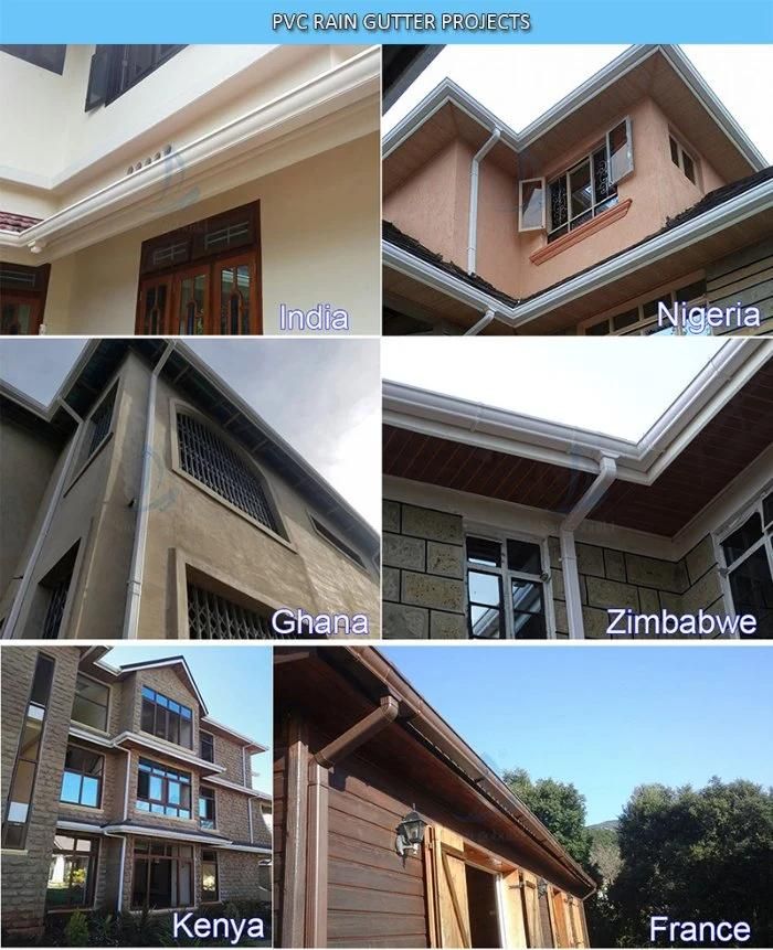 Villa House Roof Building Material Strong Gutter Hanger The Philippines PVC Gutters