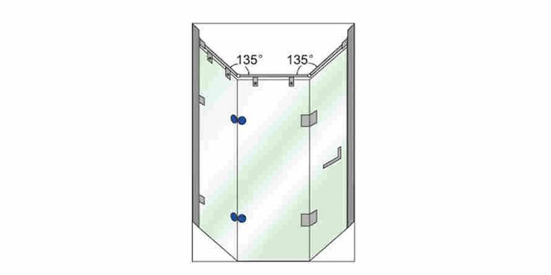 Hi-02c 135 Degree Hot Selling Glass Clip Aaaceeory for Frameless Bathroom