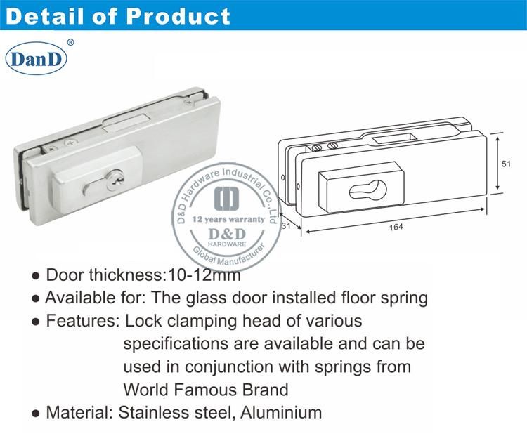 Stainless Steel Hardware Glass Lock Fitting to Open Close Door