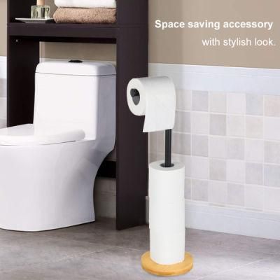 Cheap Metal Free Standing Bathroom Toilet Paper Roll Holder Stand