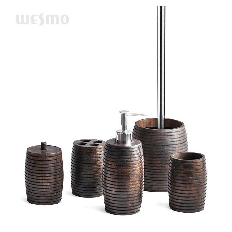 Eco-Friendly Bamboo Bathroom Set/ Bathroom Accessories/ Bath Accessory