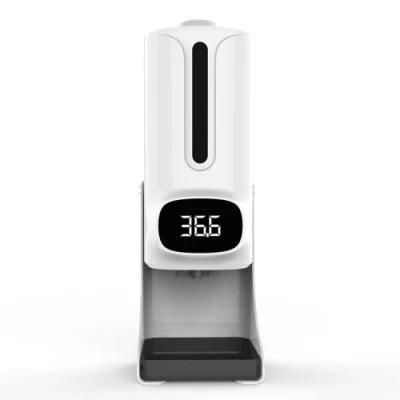 K9 PRO Plus Thermometer Dispenser Automatic Sensor Alcohol Soap Dispenser 1200ml Hand Sanitizer with 15/ 18 Languages