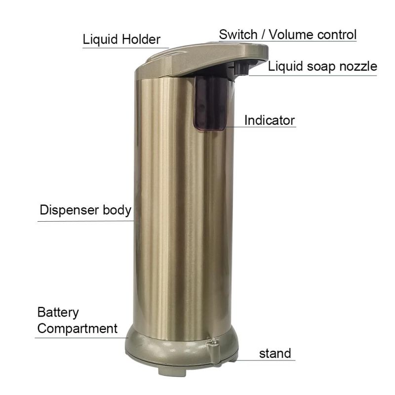 Ready to Shipping Smart Mini Desktop Hand Stainless Steel Sanitizer Dispenser Touchless Soap