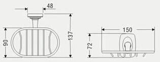 Bathroom Accessories Xt-6470 Stainless Steel and Zinc Alloy Bathroom Sets Soap Holder