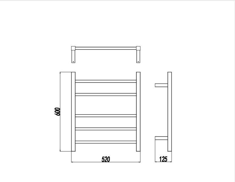 Bedier Stainless Steel 304 Heated Towel Rack Electric Towel Rack