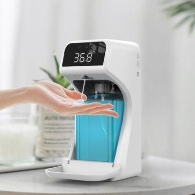 Automatic Temperature Measurement Disinfection Liquid Soap Foam Thermometer Soap Dispenser Wall Mount 1000ml