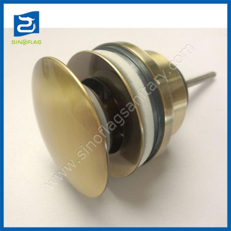 Small Cap Brass Click Clack Push Down Sink Drainer