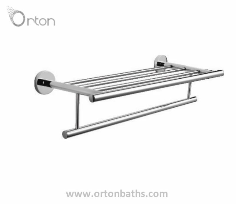 Stainless Steel Zinc Alloy Bathroom Accessories Towel Shelf