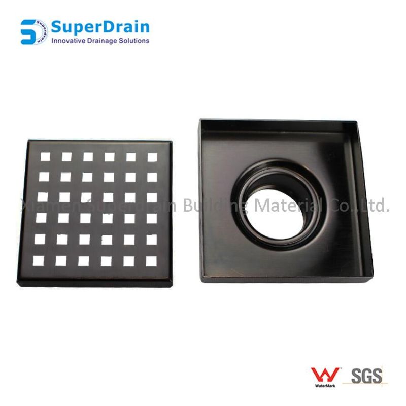 4 Inch Size Floor Application PVD Black Floor Drain