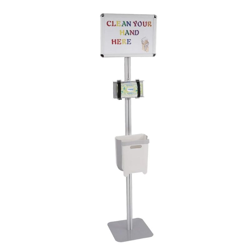 Good Quality Factory Directly Aluminum Alloy Pole with Metal Base Poster Frame Tissue Paper Stand