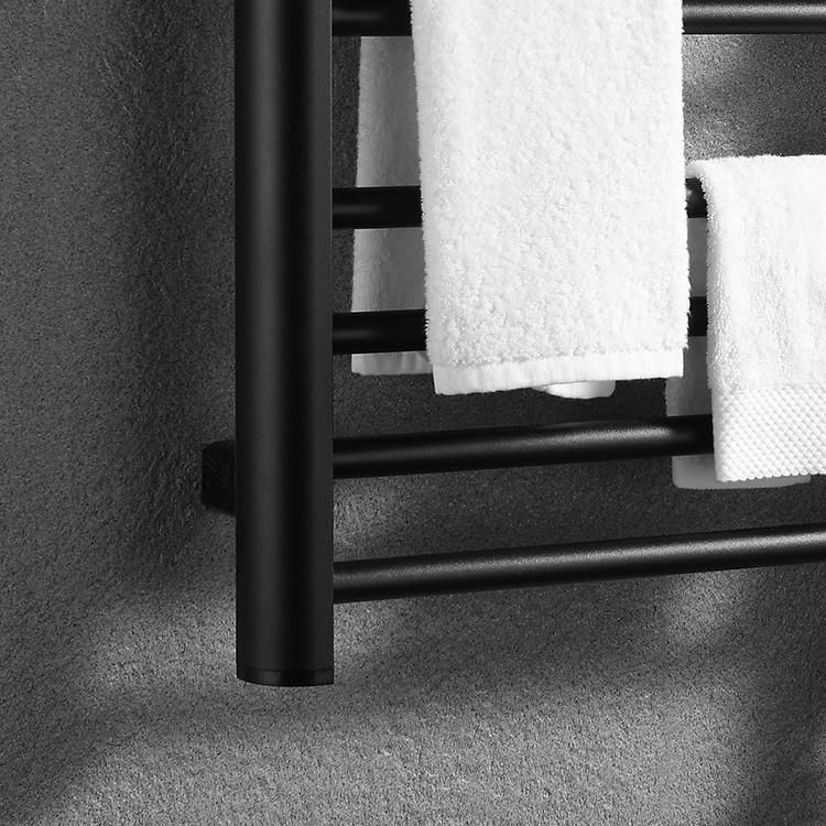 Kaiiy High Quality 190W Aluminum Material Black White Color Towel Rack Wall Mounted Bathroom Thermostat Metal Towel Rack