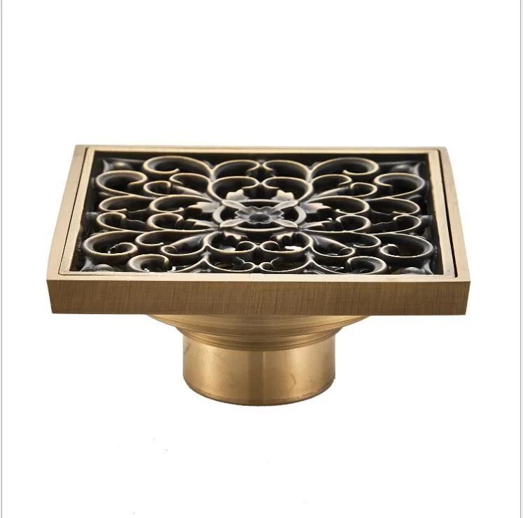 High Quality Deodorant Antique Brass Floor Drain