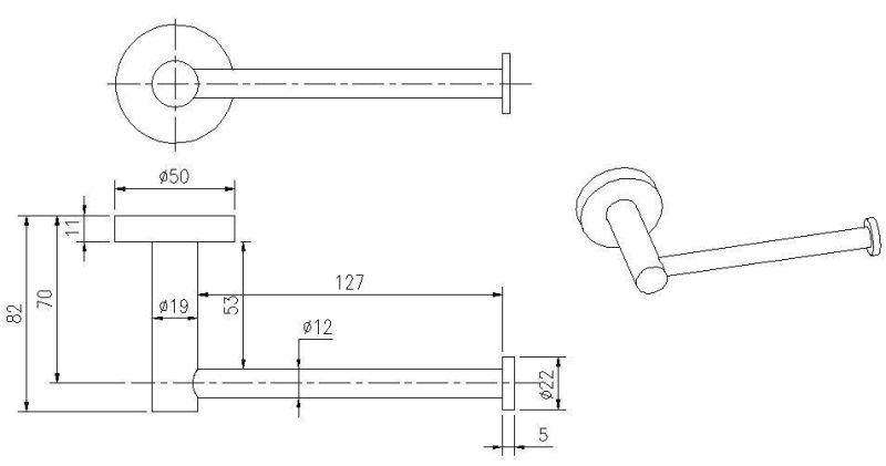 SUS304 Stainless Steel Bathroom Hardware Set 4-Piece