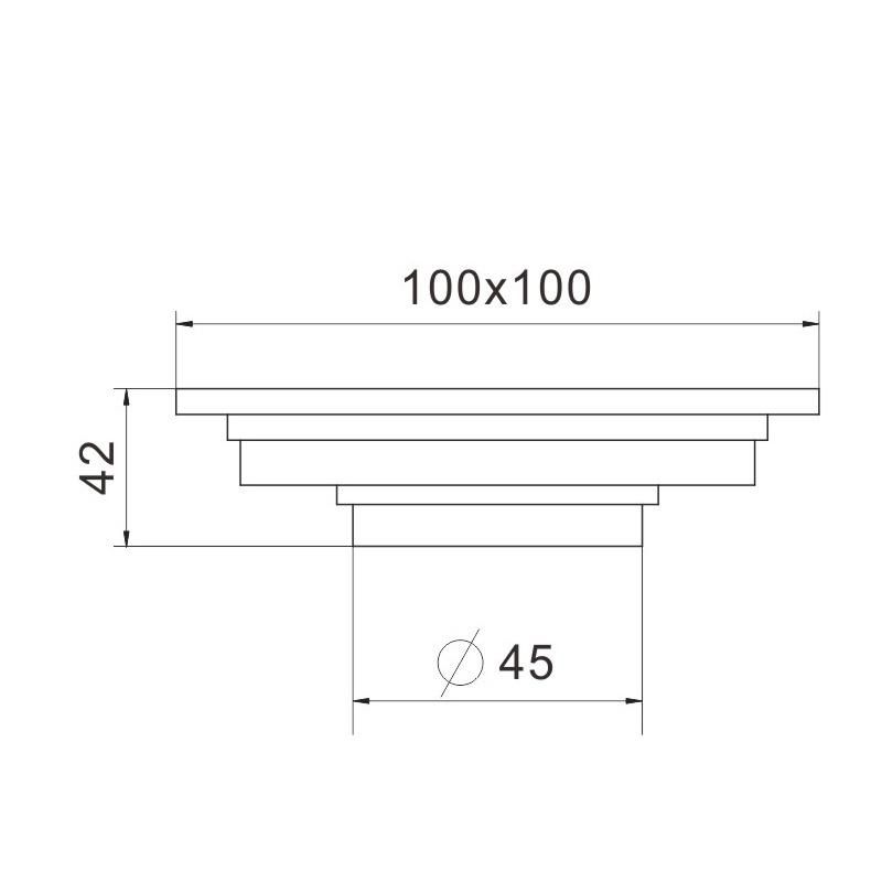 Square Shower Floor Drain with Removable Cover Zinc Alloy
