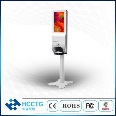 Shopping Mall Android Vertical Floor Standing LCD Screen Advertising Display + Automatic Sanitizer Dispenser Hks20