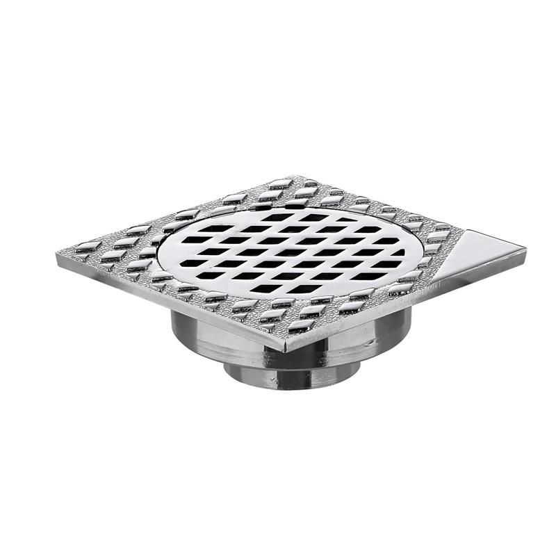 Zinc Alloy 10*10 Square Floor Drain Drainer Anti-Odor Floor Drain