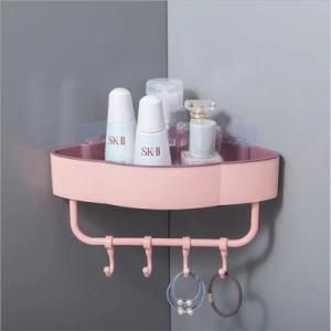 No Punch Self Adhesive Bathroom Plastic Corner Shelve