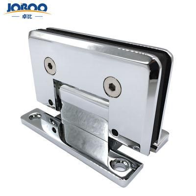 Bathroom Fittings Adjustable Glass to Glass 90 Degree Solid Brass Polish Chrome Phlishing Glass Shower Hinges Connector Joboo Zb633