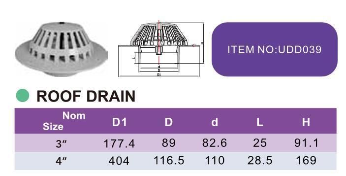 Era PVC-U PVC UPVC Plastic Drainage Waste Pipe Tube Fittings Floor Drain