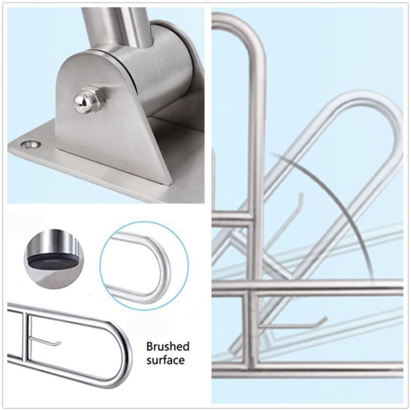 Stainless Steel 304 U-Shape Wall Mounted Grab Bar