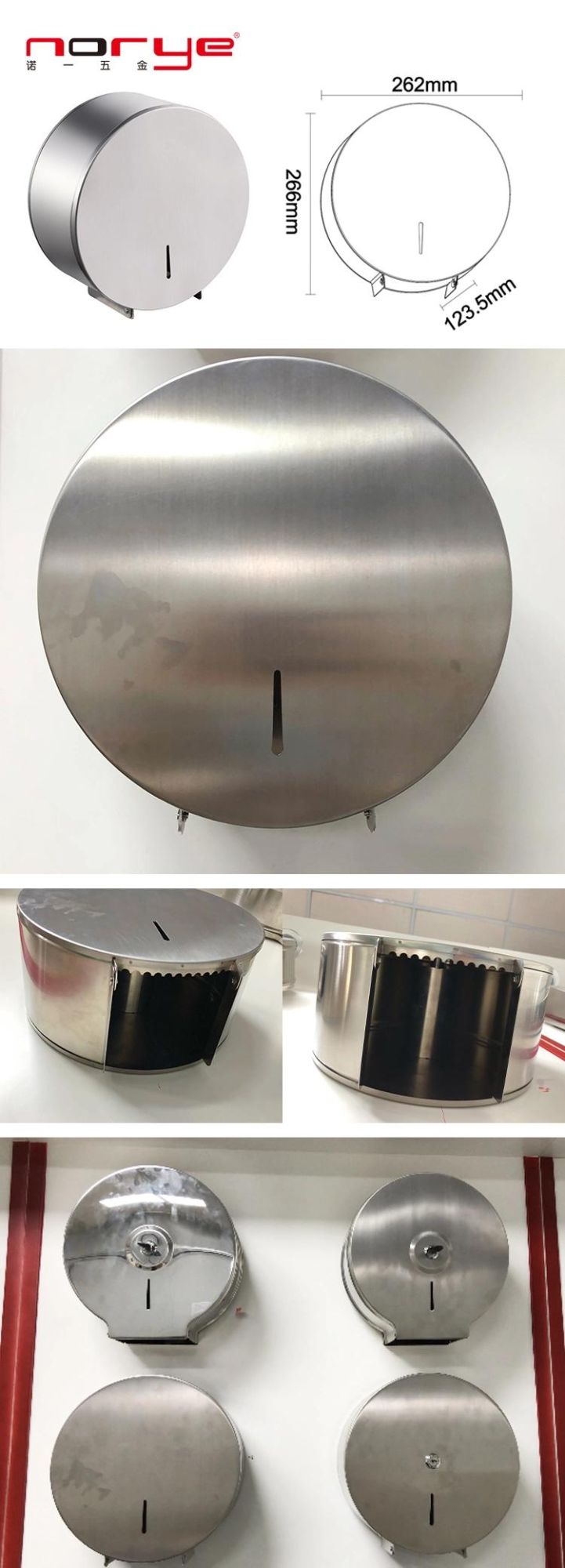 Paper Dispenser Towel Dispenser Roll Paper Holder Stainless Steel