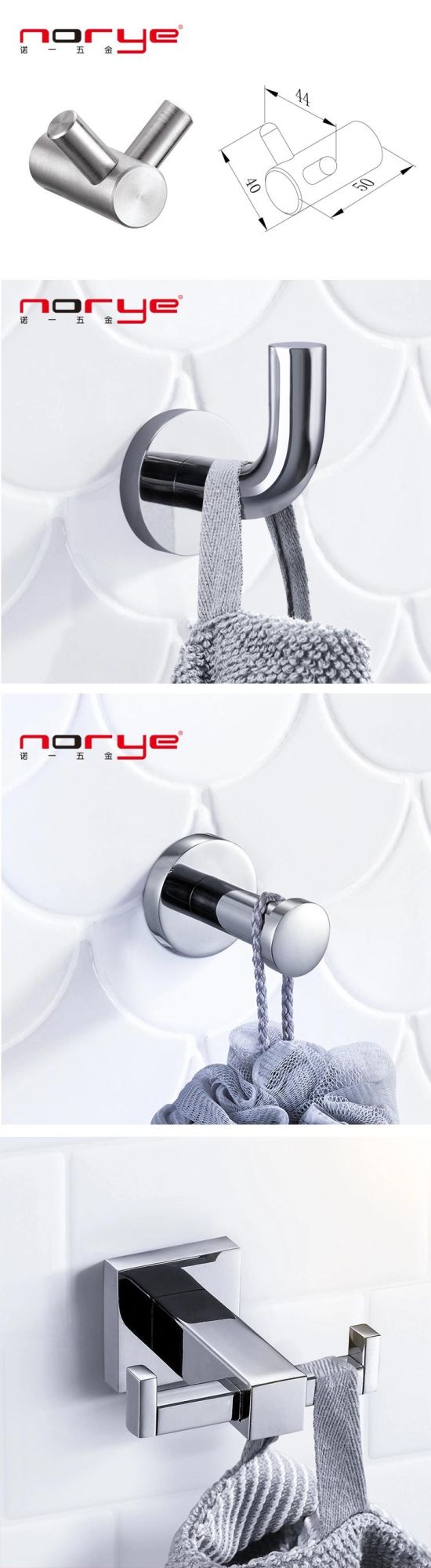 Bathroom Hooks Clothes Hotel Washroom Bag Coat Stainless Steel Robe Hook