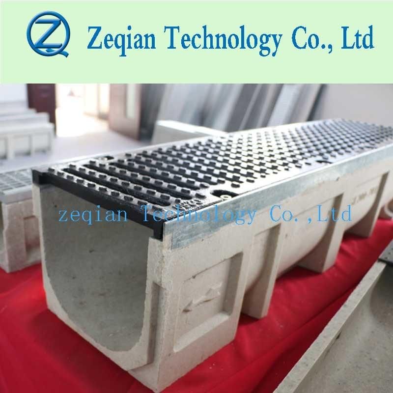 Polymer Concrete Linear Drain for Heavy Duty with Grating Cover