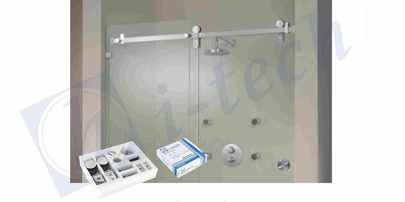 Hi-867 Set Popular Bathroom Glass Door Fitting Stainless Steel Accessories Shower Sliding System