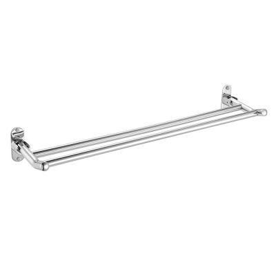 Stainless Steel 304 Wall Mount Satin Nickel Double Towel Bar for Bathroom