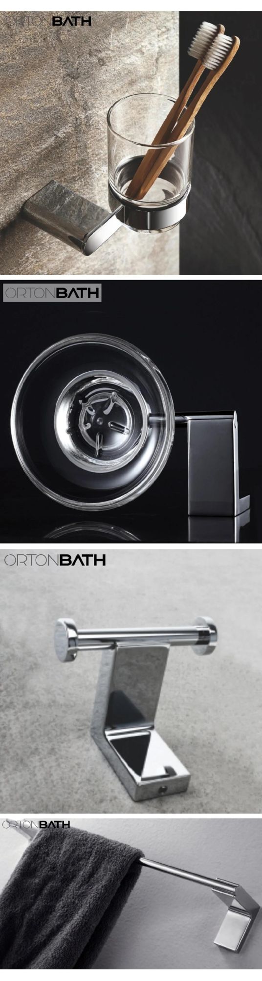 Ortonbath 7 Pieces Bathroom Hardware Set Hand Towel Bar, Towel Ring, Toilet Paper Holder, Su304 Stainless Steel Towel Rack Set, Bathroom Accessories Kit