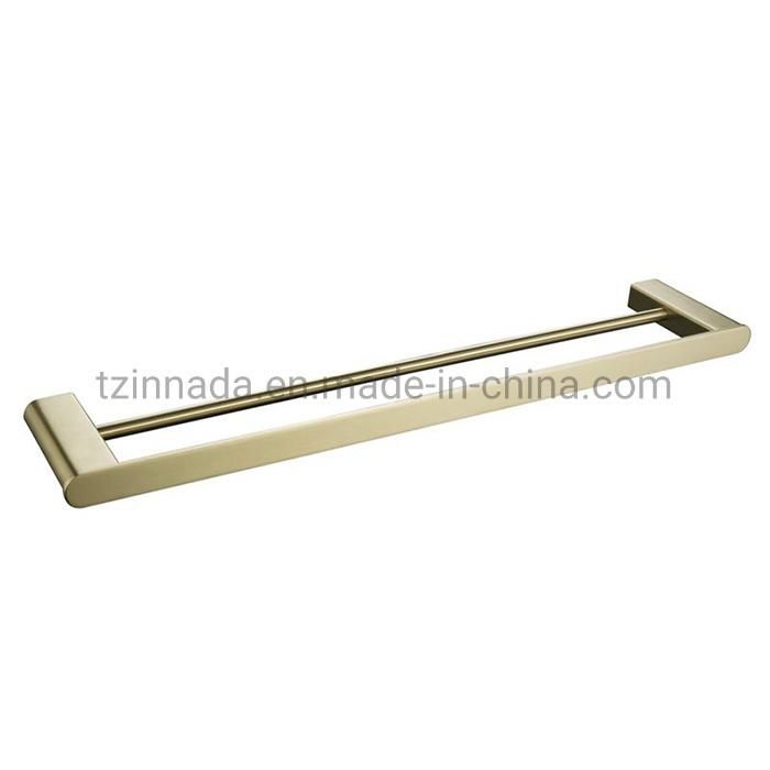 Modern Sqaure Design SUS304 Brushed Gold Coat Hooks Robe Hooks for Bathroom