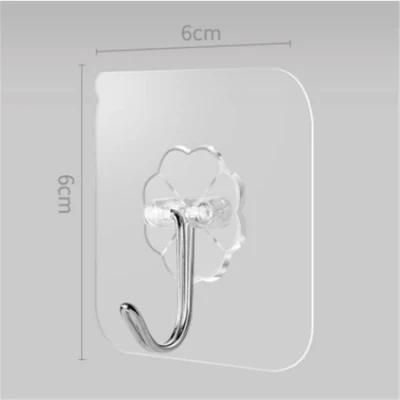 PVC Clear Removable Kitchen Waterproof Self Adhesive Wall Hook