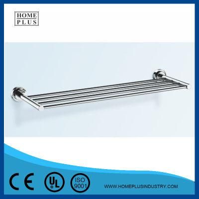 China Manufacturer SUS 304 Bathroom Wall Mounted Screw Towel Rack Shelf