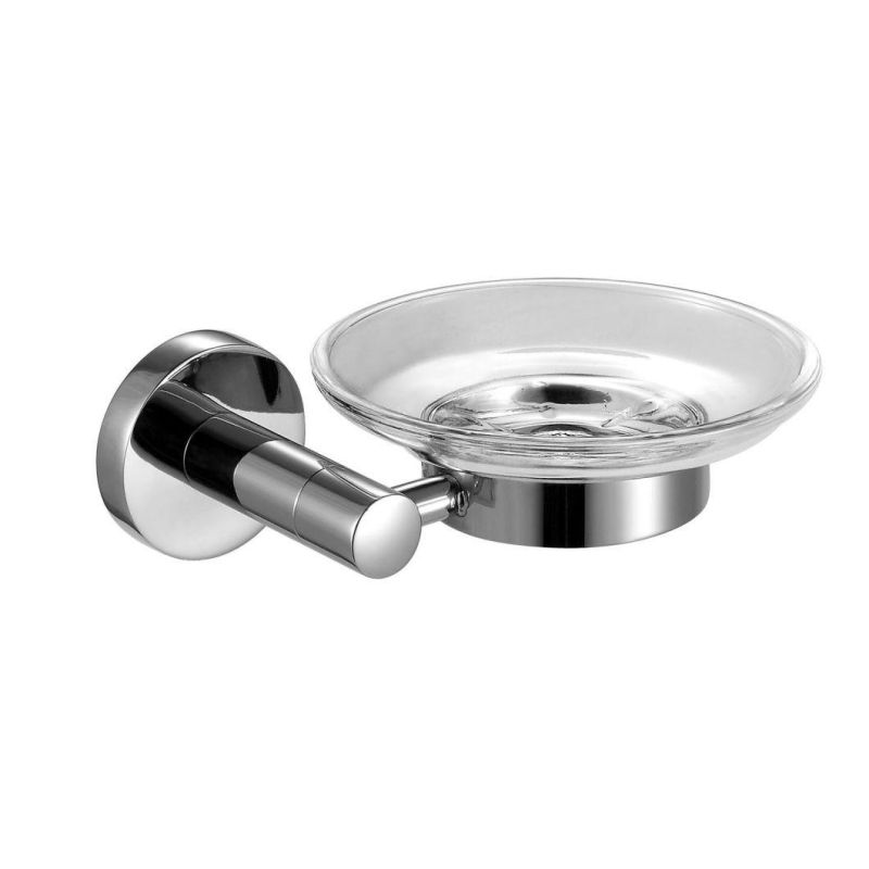 Round Base Glass Single Soap Dish