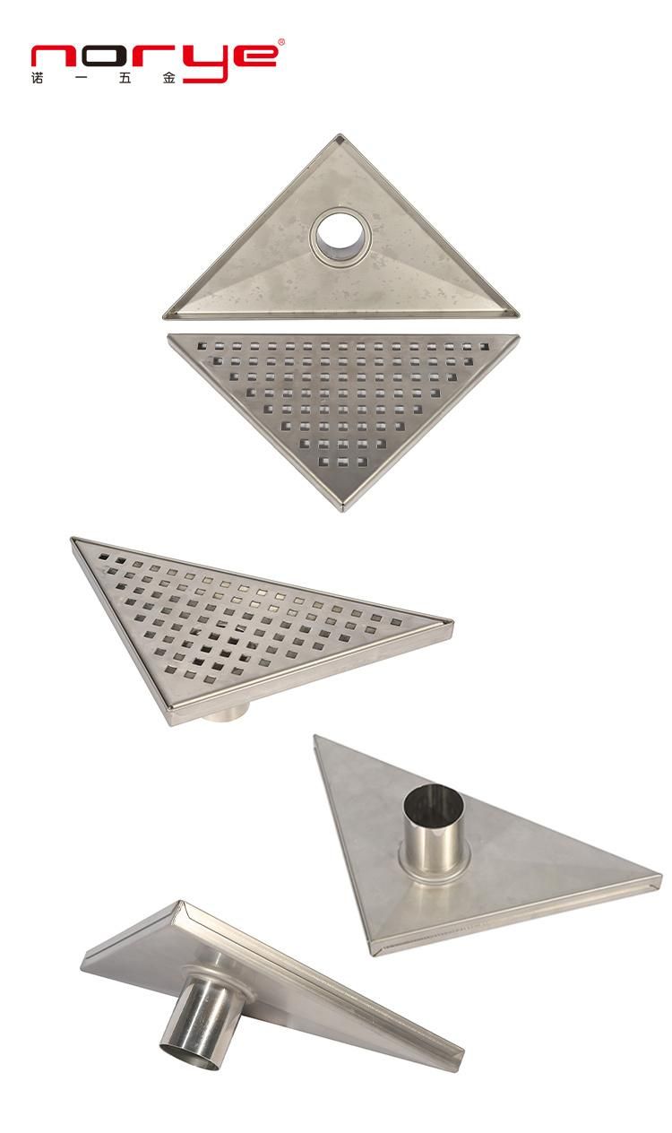 Bathroom Fittings Floor Drain Triangle Stainless Steel