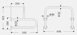 Safety Handrail for Elderly People Safety Grab Bar for Barrier-Free Toilet