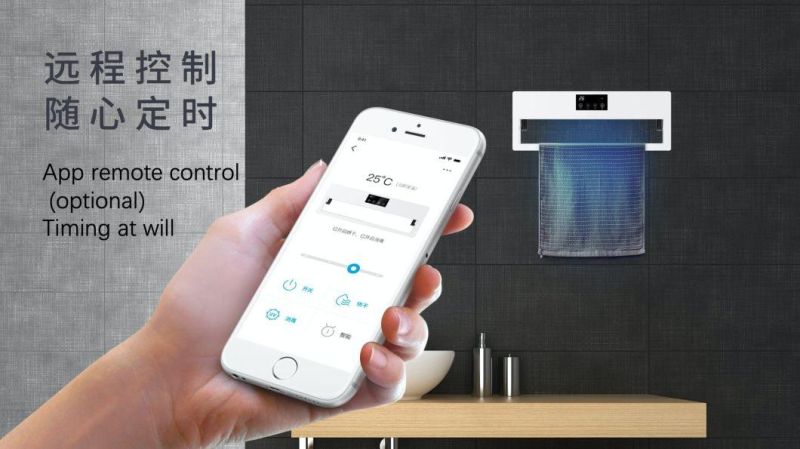 APP Control Ultraviolet Sterilize Hot Air Heating Touch Key Easy Installation Towel Drying Rack