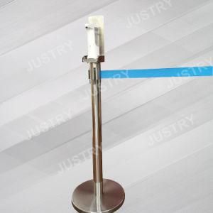 New Arrival Alcohol Disinfection Infrared Queue Post Free Standing Liquid Soap Dispenser
