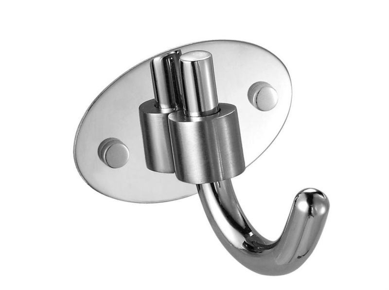 SUS304 Stainless Steel Wall Mount Double Robe Hook