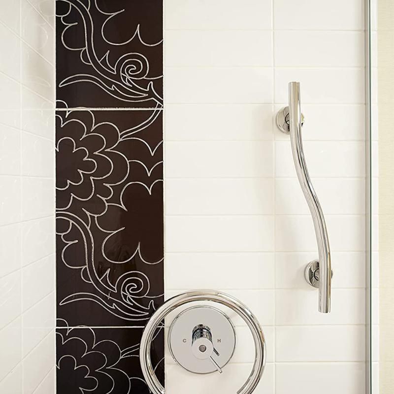 Bathroom Grab Bar Stainless Steel 304 Safety Rail Polished Stainless Wave Bar