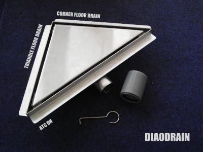 Corner Triangle Floor Shower Drain with Stinky Free