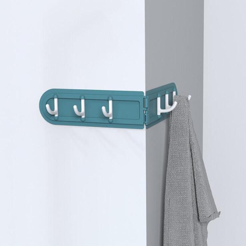 6 Hook Corner Hook Free Punching Kitchen Bathroom Bedroom Dressing Room Wall Storage Hook Home Folding Coat Hook Without Perforation Wbb12180