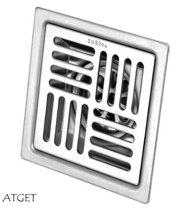 Pd-34182 Bathroom Accessories 100mm*100mm Stainless Steel Floor Drain