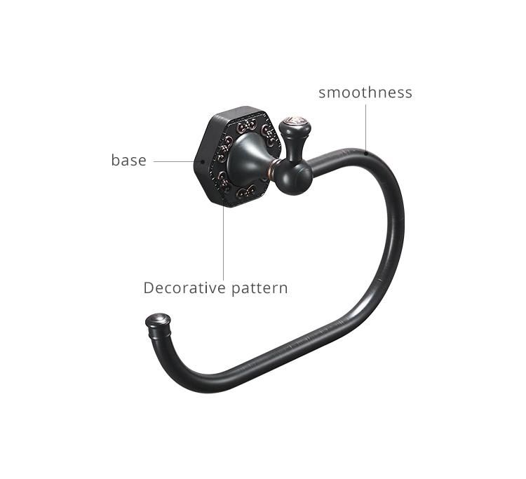 Flg Oil Rubbed Bronze Plated Brass Bathroom Towel Ring