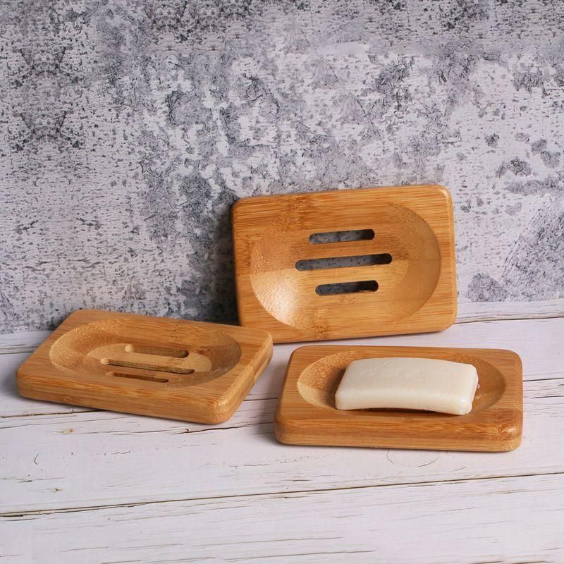 Soap Dishes Natural Wooden Bamboo Soap Case Holders