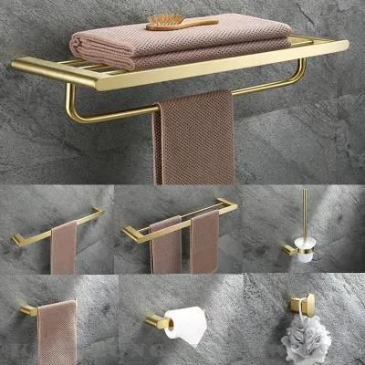 New Style Stainless Steel Gold Towel Rack Black Bathroom Hardware Pendant with Towel Bar