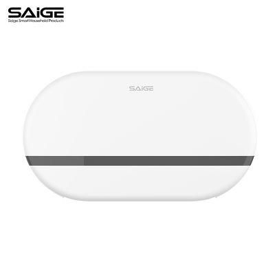 Saige Plastic Wall Mounted Double Toilet Tissue Roll Paper Holder