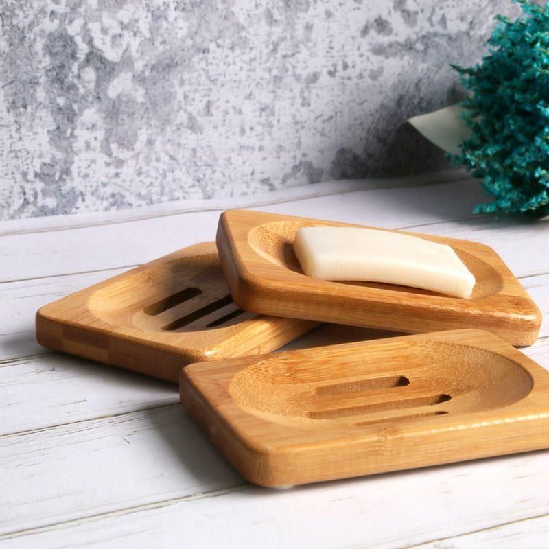 Soap Dishes Natural Wooden Bamboo Soap Case Holders